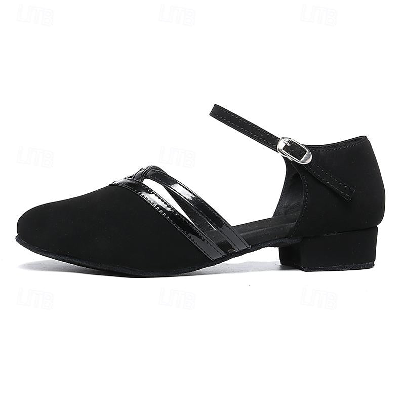 Chaussures de Danse à Talon Bas en Suédine pour Femmes - Emilia Lane
