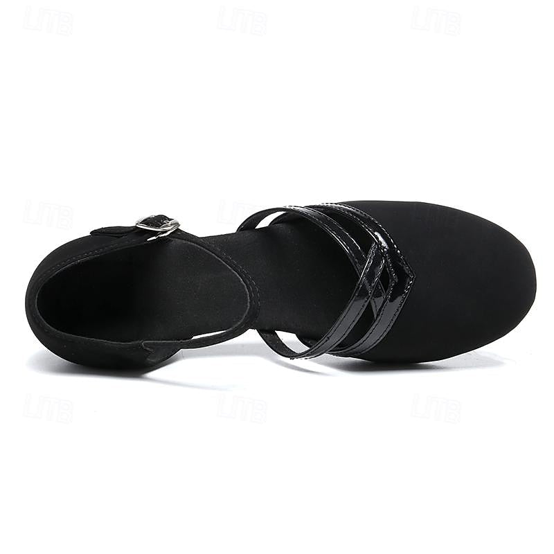 Chaussures de Danse à Talon Bas en Suédine pour Femmes - Emilia Lane