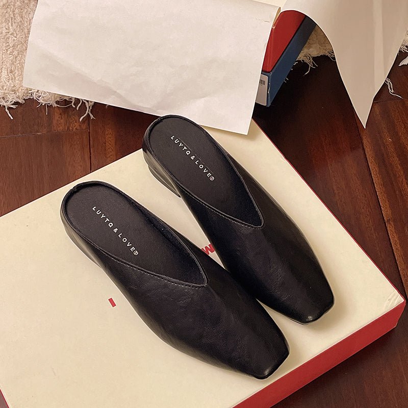 Chaussures plates en cuir vegan pour femmes - Emilia Lane