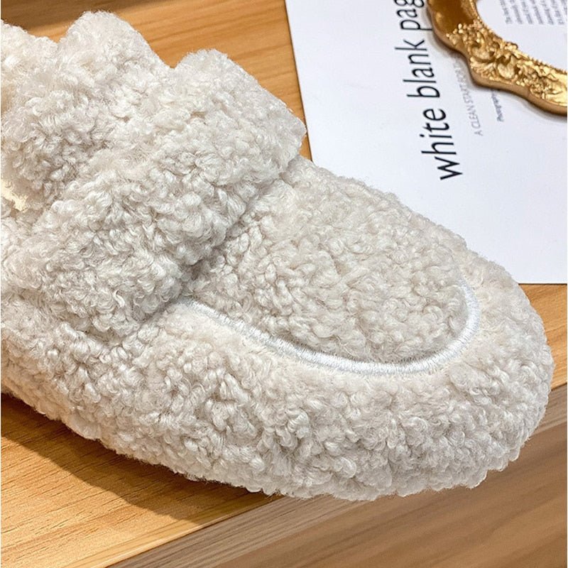 Chaussures Plates en Laine Peluche pour Femmes - Emilia Lane