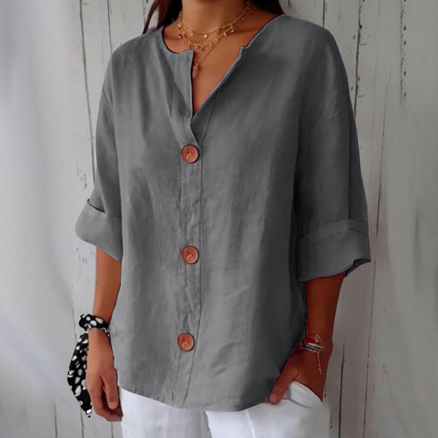 Loose Linen Shirt for Women