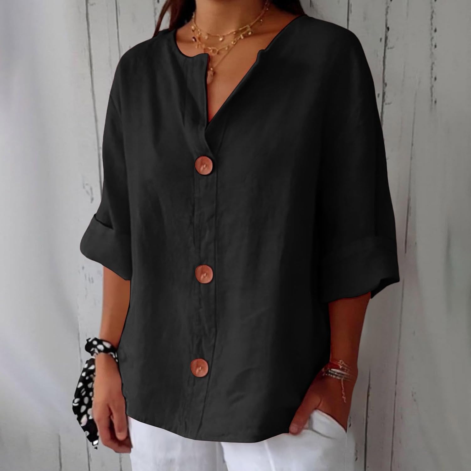 Loose Linen Shirt for Women