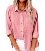 Chemise en Coton et Lin à Manches Longues et Poches pour Femmes - Emilia Lane