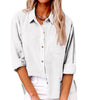 Chemise en Coton et Lin à Manches Longues et Poches pour Femmes - Emilia Lane