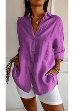 Chemise Longue à Col Revers pour Femme - Emilia Lane