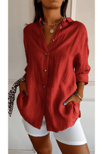 Chemise Longue à Col Revers pour Femme - Emilia Lane