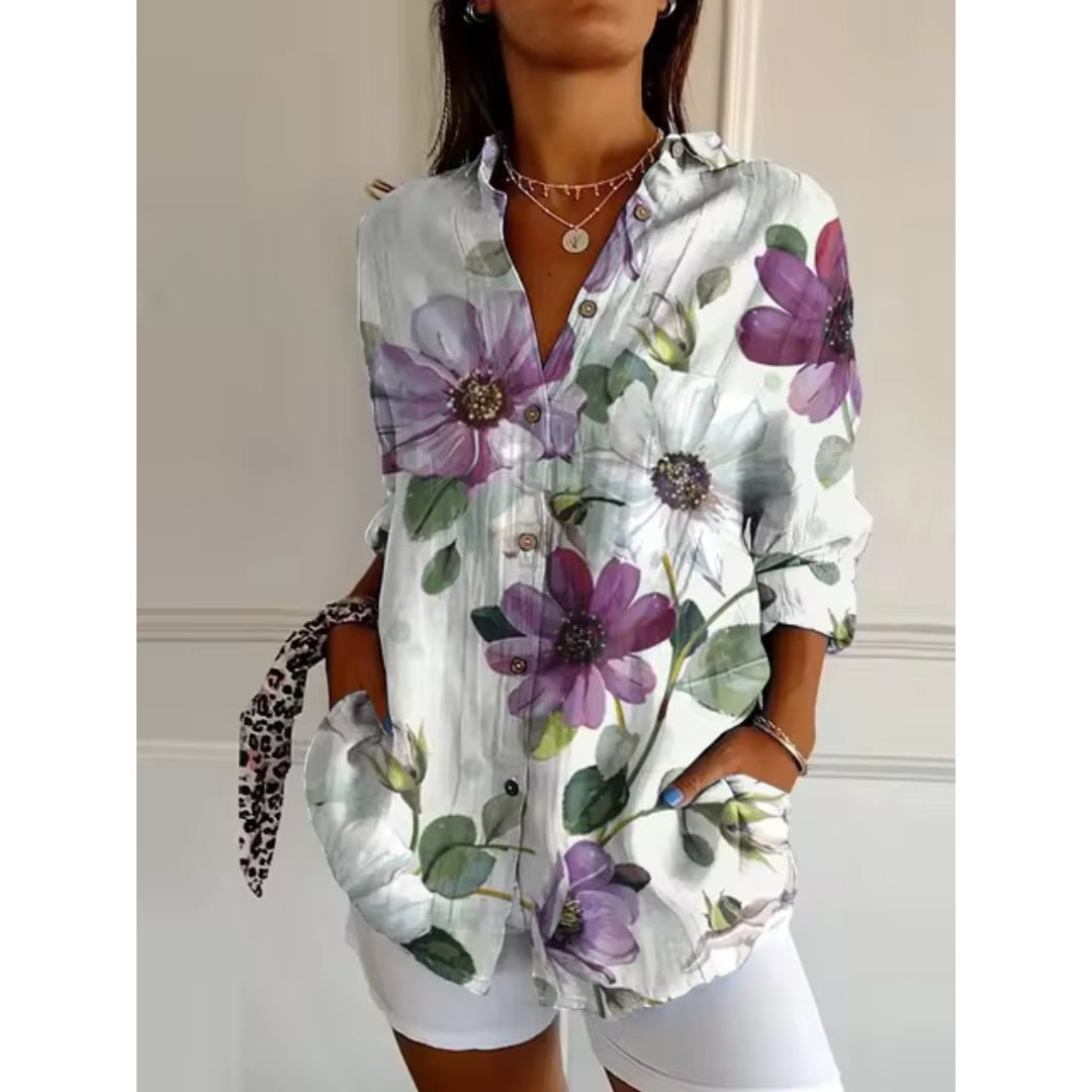 Chemise Longue à Imprimé Floral pour Femmes - Emilia Lane