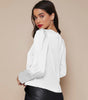 Chemise Satin à Manches Longues pour Femme - Emilia Lane
