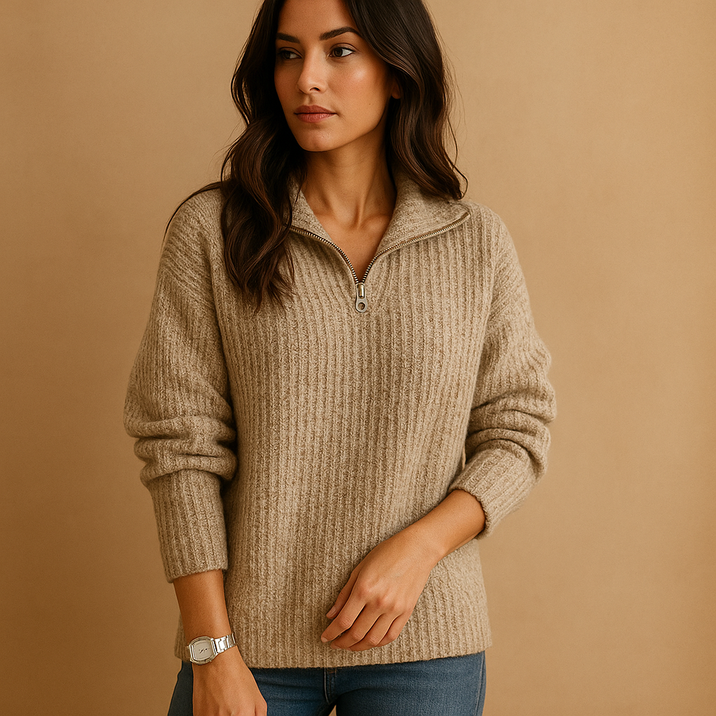 Half-Zip Sweater for Women