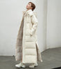Long Padded Jacket with Hood for Women