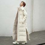 Long Padded Jacket with Hood for Women