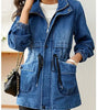Denim Jacket with Waist Emphasis for Women