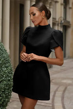 Elegant Short Dress with Bow for Women