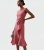 Sleeveless Midi Dress with Draped Detail for Women | Perfect for Going Out