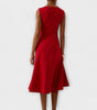 Sleeveless Midi Dress with Draped Detail for Women | Perfect for Going Out