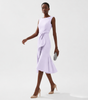 Sleeveless Midi Dress with Draped Detail for Women | Perfect for Going Out