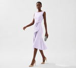 Sleeveless Midi Dress with Draped Detail for Women | Perfect for Going Out