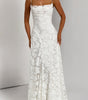 Draped Long Floral Pattern Dress with Straps for Women | Perfect for Outings