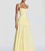 Long Dress with Square Neckline and Side Draping for Women | Perfect for Summer