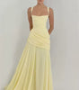 Long Dress with Square Neckline and Side Draping for Women | Perfect for Summer