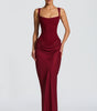 Long Dress with Wide Straps and Corset Detail for Women | Perfect for Going Out