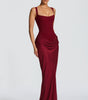 Long Dress with Wide Straps and Corset Detail for Women | Perfect for Going Out
