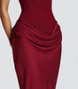 Long Dress with Wide Straps and Corset Detail for Women | Perfect for Going Out