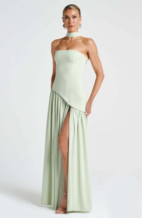 Asymmetrical Long Strapless Dress for Women | Perfect for Going Out