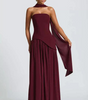 Asymmetrical Long Strapless Dress for Women | Perfect for Going Out
