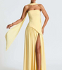 Asymmetrical Long Strapless Dress for Women | Perfect for Going Out