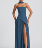 Asymmetrical Long Strapless Dress for Women | Perfect for Going Out