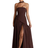Asymmetrical Long Strapless Dress for Women | Perfect for Going Out
