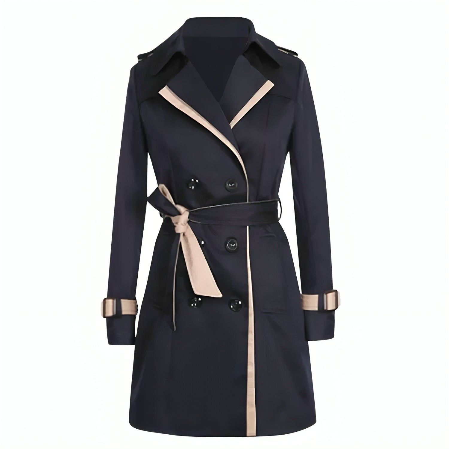 Elegant Double-Breasted Trench Coat for Women