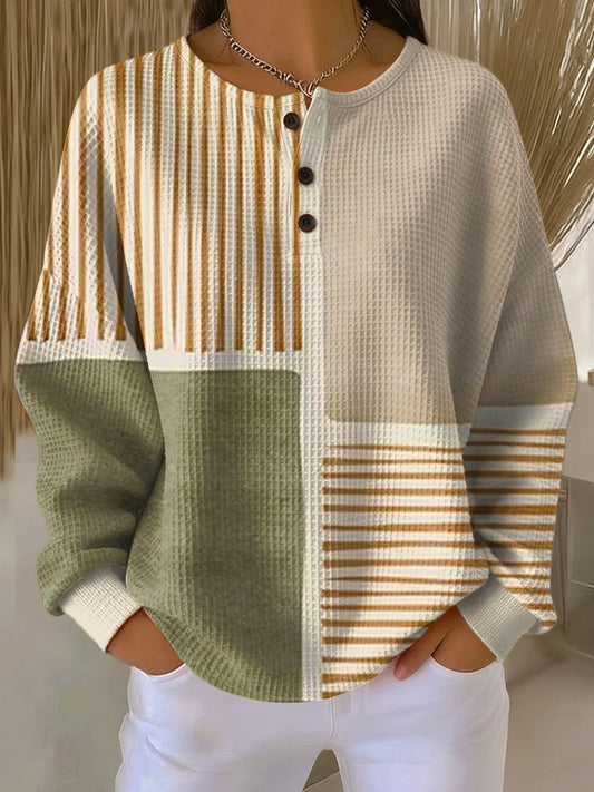 Waffle Knit Sweater for Women