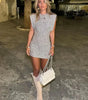 Short sequin mini dress for women