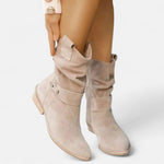 Low-heeled ankle boots for women