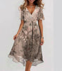 Long floral print dress for women