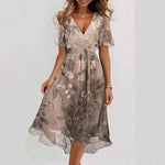 Long floral print dress for women