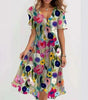 Long floral print dress for women