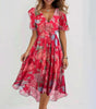Long floral print dress for women