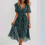 Long floral print dress for women