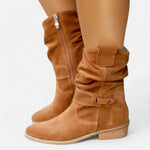 Low-heeled ankle boots for women