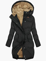 Winter coat with lining and hood for women