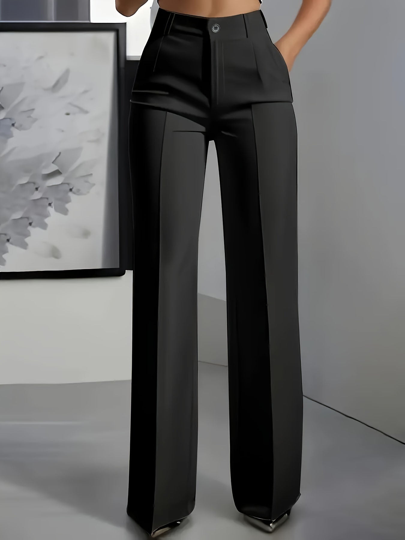 Wide High-Waisted Pants for Women