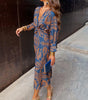Draped Long Dress with Knot for Women | Ideal for Outings