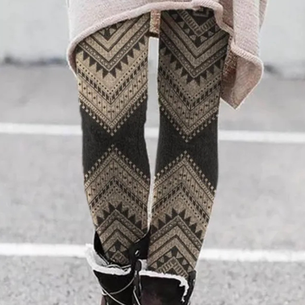 Ethnic Printed Winter Leggings for Women