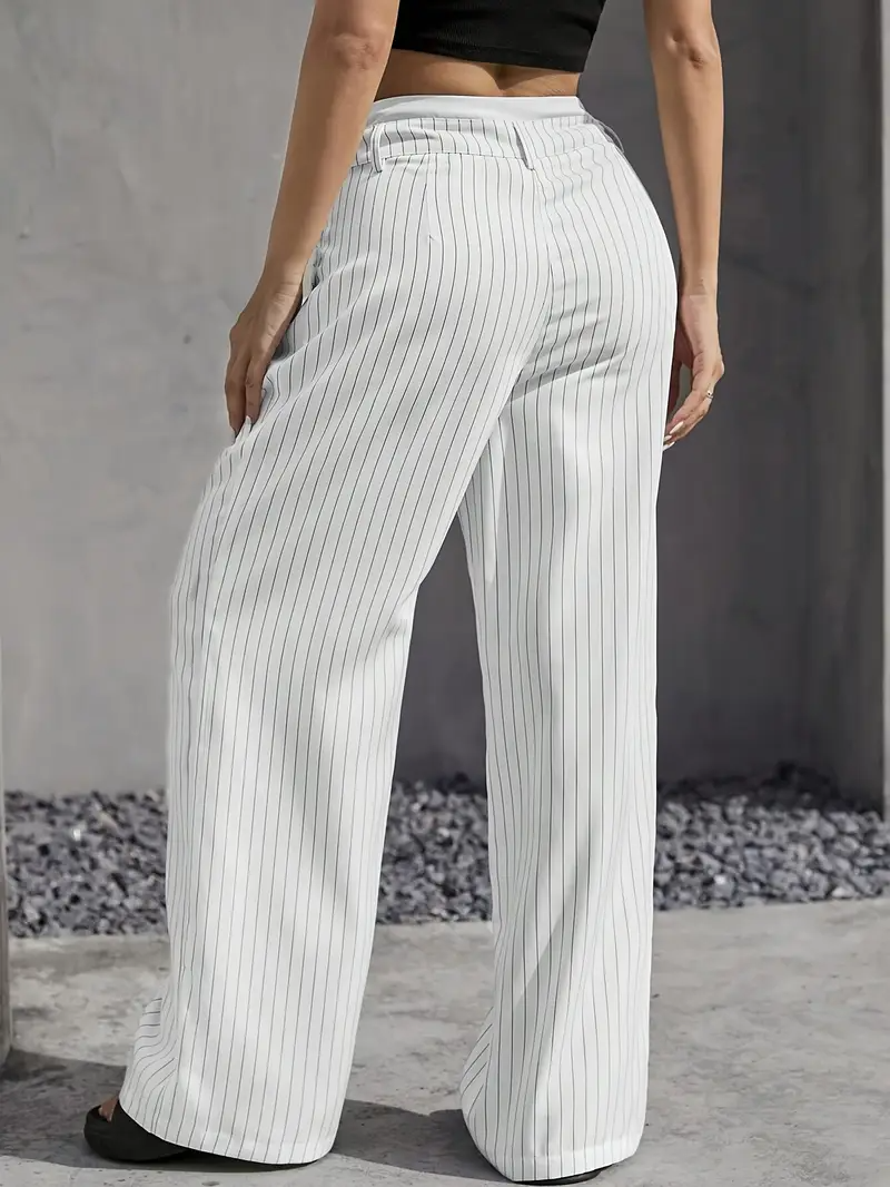 Wide Striped Trousers for Women