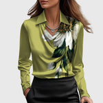 Long Sleeve Satin Blouse for Women