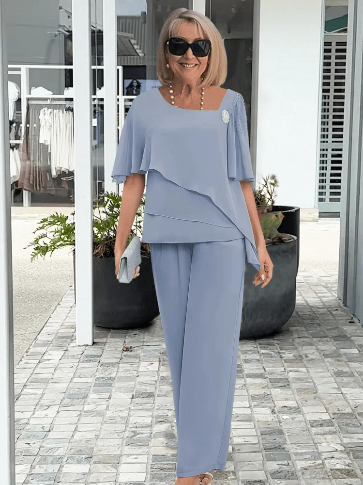 Ensemble 2 pièces - Pantalon Large pour Femmes - Emilia Lane