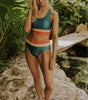 Ensemble Bikini Taille Haute à Coupe Colorblock pour Femmes - Emilia Lane